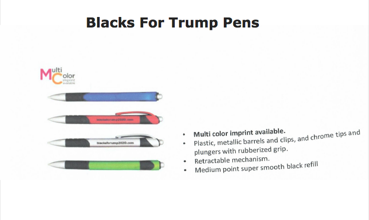 Blacks for Trump Pens